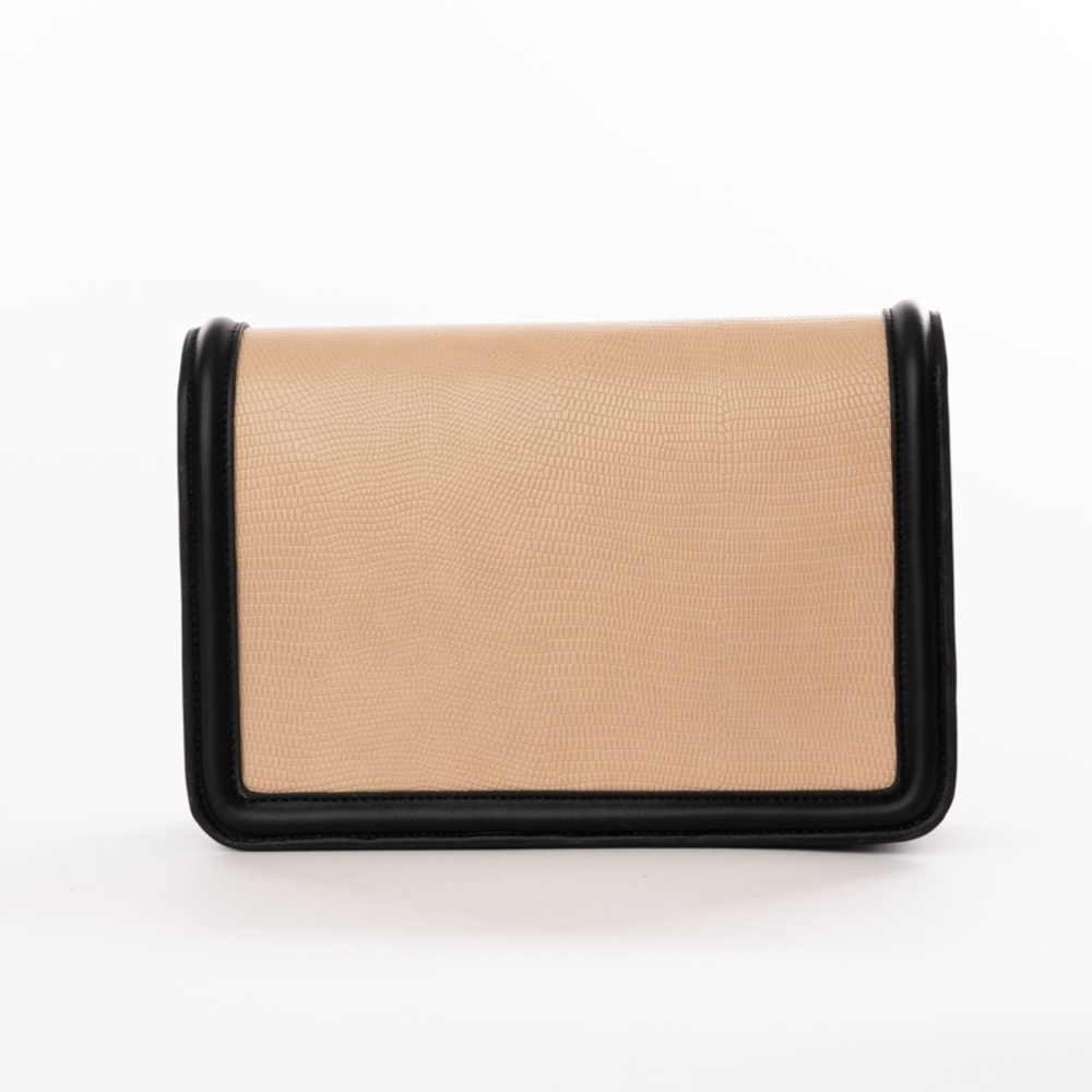 🖤 JULES KAE MIA Black & Cream Shoulder Bag With Rose Gold Tone Hardware - Picture 7 of 12